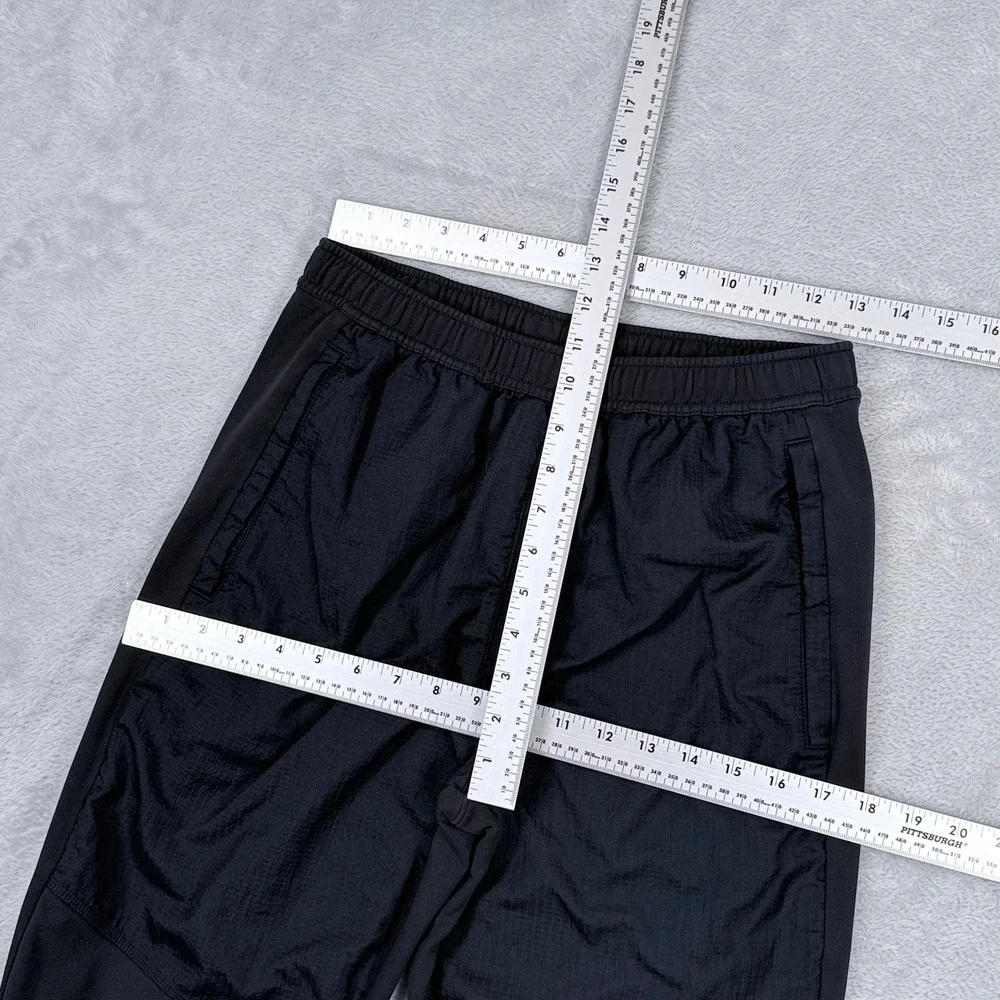 Nike Running Woven Hybrid Pants Mens Small Black Reflective Ankle Zip Joggers